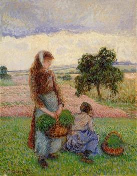 卡米耶 畢沙羅 Peasant Woman Carrying a Basket 卡米耶 畢沙羅 Peasant Woman Carrying a Basket
